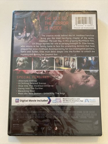 BRAND NEW DVD ð Insidious: The Last Key (DVD, 2018) Horror Film Scary Movie