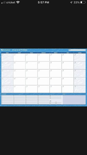NEW At-A-Glance 30/60-Day Undated Horizontal Erasable Wall Planner 36 x 24 White