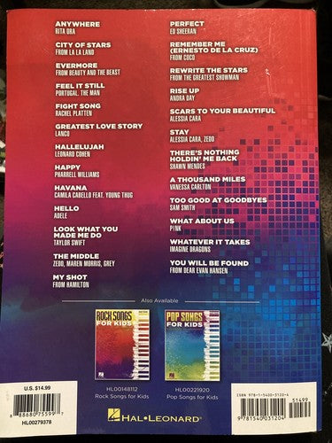 Pop Hits for Kids by Hal Leonard Corp. Staff (2018, Trade Paperback)