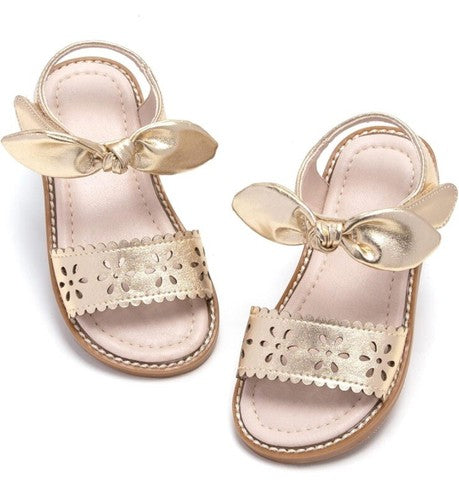 NWT Size 6 Girls Gold Toddler 6M Sandals Shoes   Flower Girl Wedding Sparkle Kid