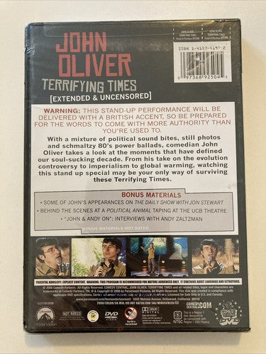 NEW DVD ð John Oliver Terrifying Times Extended & Uncensored Stand up Comedy