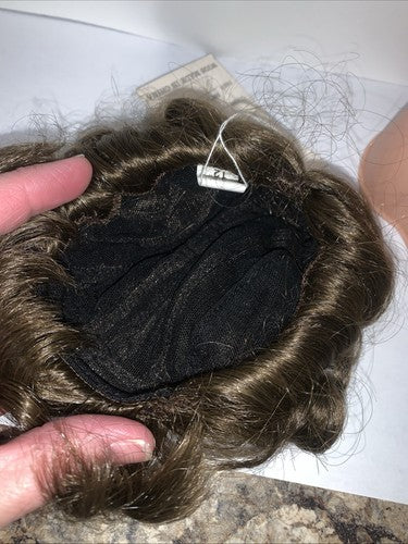 NEW Dollspart Doll Wig Two Ponytails Full Bangs Size 12 Light Brown Synthetic