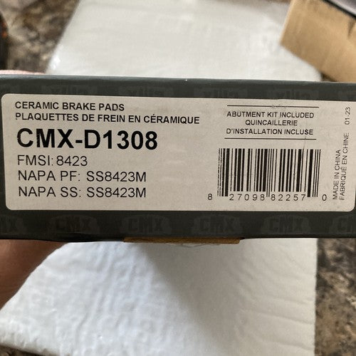 Disc Brake Pad Set-CMX Ceramic With Hardware Transit CMX-D1308