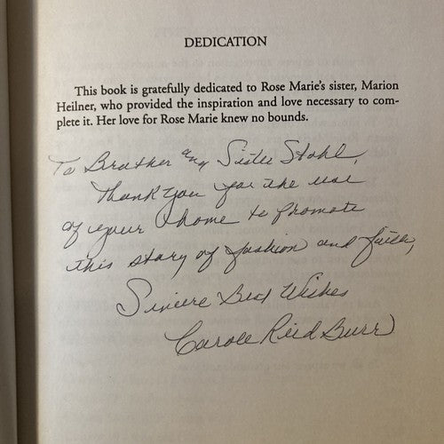 AUTOGRAPHED BOOK: ROSE MARIE REID: AN EXTRAORDINARY LIFE STORY Carole Reid Burr