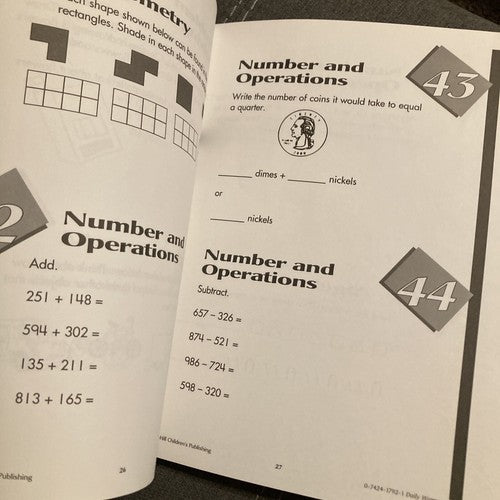 Daily Warm Ups Math Problems & Puzzles Grade 2 Paperback Work Book Paperback