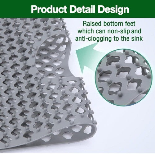 NEW Silicone Sink Protector Kitchen Mat 24.5âx12.9âSilicone Raised Bottom Grid