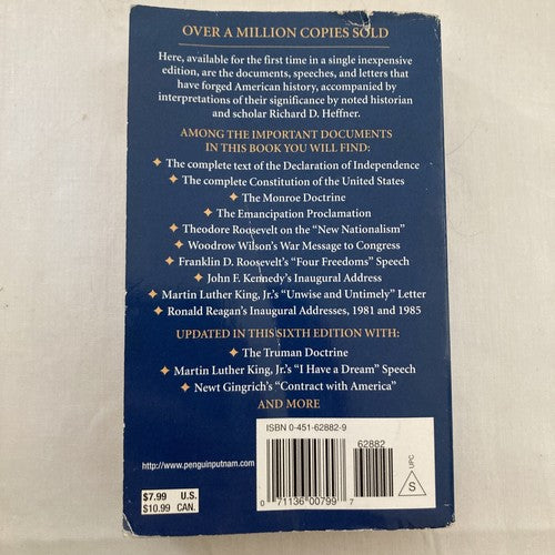 BOOK: A DOCUMENTARY HISTORY OF THE UNITED STATES 6th EDITION Richard D. Heffner