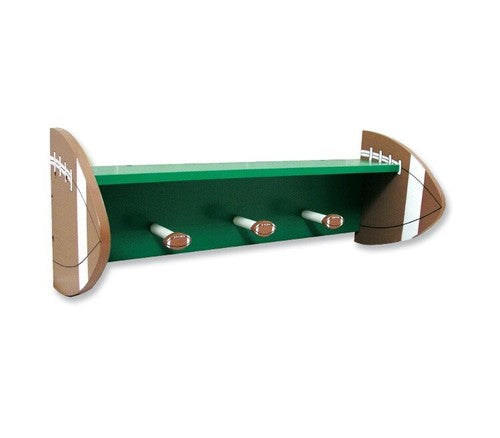 NIB Trend lab football shelf W/ pegs Sports Boys Room Decor Shelve 100339 Wood