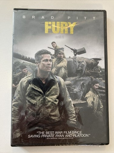 BRAND NEW DVD ð Fury (2014) Brad Pitt War Film Movie Shia Leboeuf Michael Pena