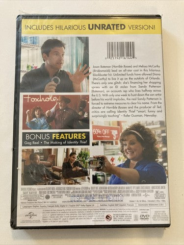 BRAND NEW DVD ð Identity Thief Melissa McCarthy Jason Bateman Comedy Hilarious
