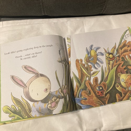 BOOK Alfie in the Garden by Debi Gliori (2014, Picture Book) Hardcover Used