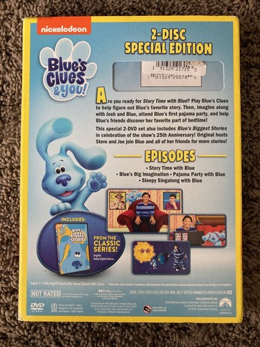 NEW Blue's Clues And You! Story Time With Blue (DVD) Nickelodeon Dogs Pets