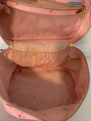 Jeffree Star Jawbreaker Cosmetics Makeup Travel Bag  ð Pink Gold Zipper