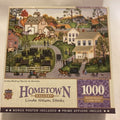 NEW Jigsaw Puzzle Linda Nelson Stocks Hometown 1000 Piece "Sunday Meeting"