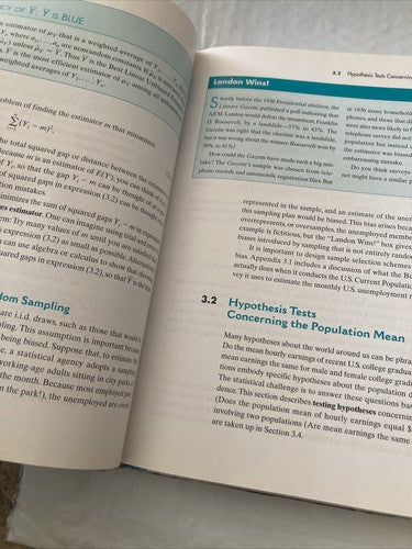 BOOK: Introduction to Econometrics Brief Edition Stock Watson & Stock 2007