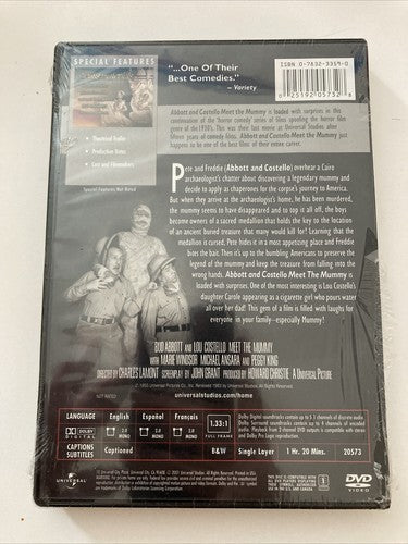 BRAND NEW ~ Bud Abbott & Lou Costello Meet the Mummy DVD 1955 Comedy Legends