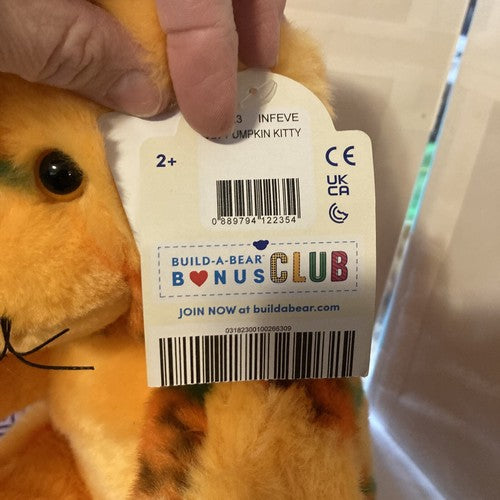 NWT RARE LIMITED EDITION Build A Bear PUMPKIN KITTY BAB Vault Orange Halloween