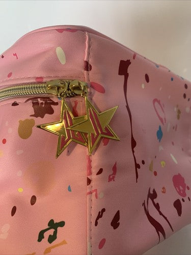 Jeffree Star Jawbreaker Cosmetics Makeup Travel Bag  ð Pink Gold Zipper
