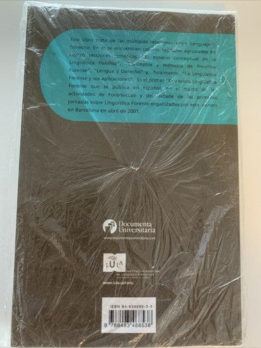 BOOK: Linguistica Forense Lengua Y Derecho Conceptos Metodos Y Aplicaciones
