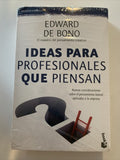 BOOK : Ideas Para Profesionales Que Piensan Edward De Bono Spanish Hard To Find