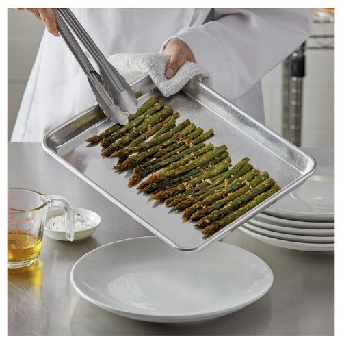 Choice 9-1/2â X 13â Quarter Size Sheet Pan 19 Gauge Aluminum Bun Baking Tray