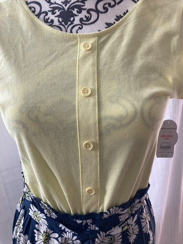 Fashion Jumpsuit XXL 2XG 18 Kid Teen Wonder Nation Yellow Daisy Tie Waist 1 PCs