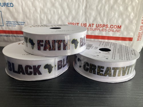 3 Ribbon 7/8â 3 Yard Africa Black History Month One Together Inspirational Faith