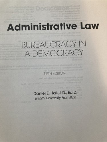 BOOK: Administrative Law Bureaucracy in a Democracy Fifth Edition Lawyer College