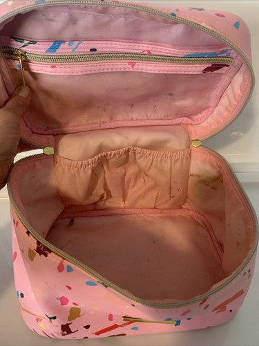 Jeffree Star Jawbreaker Cosmetics Makeup Travel Bag  ð Pink Gold Zipper
