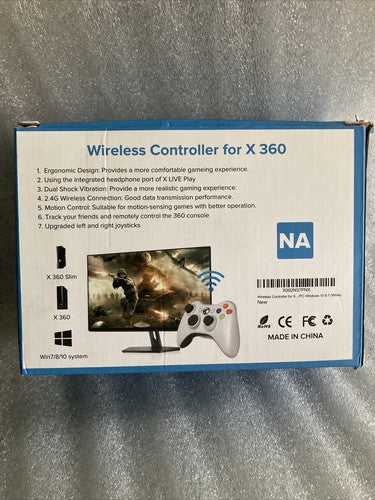 NEW Wireless Controller Xbox 360 Slim PC 7 8 10 Robot White VOYEE Gaming Windows