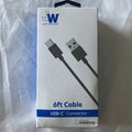 Just Wireless USB-C to USB 6ft Cable Model 05012 For Android New Sealed Box