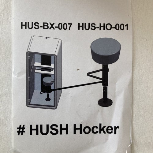 HushPhone REPLACEMENT SEAT Office Phone Booth HUS-BX-018/118 Stool Grey Chair