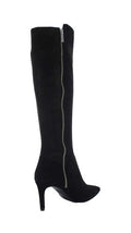 NIB Michael Kors Dorthy Flex Boots Sz 5.5 Womenâs Suede Black Heeled Boot 5 1/2