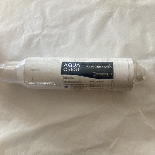 AQUA CREST RV Inline Water Filter Reduces Chlorine Bad Taste odor for RVs 20 Mic