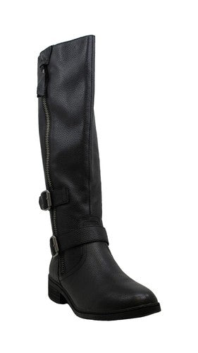 American Rag Womens Size 9 M Collins Suede Almond Toe Knee High Black Leather