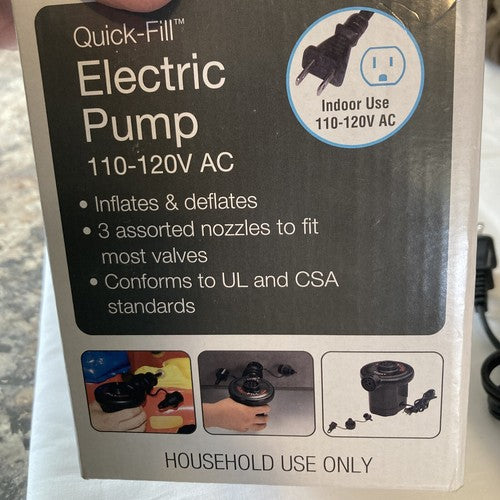 Intex 66619WL Quick-Fill AC Electric Air Pump for Inflatable Mattress - Black