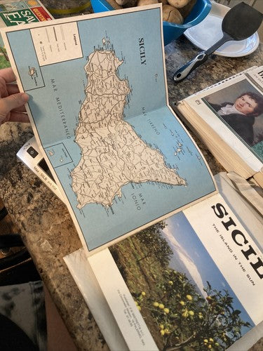 BOOK: SICILY THE ISLAND IN THE SUN Lanfranco Angeli Softcover 1984 Vintage Vtg