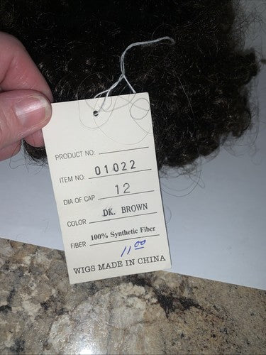 NEW Dollspart Doll Wig Curly Size 12 Dark Brown Synthetic Ringlets 01022