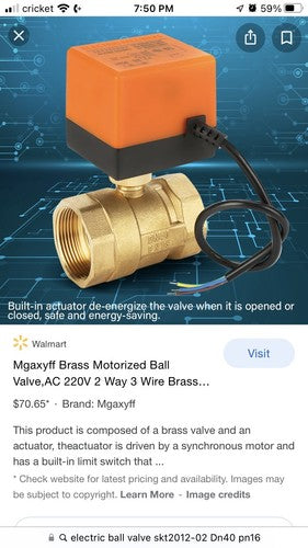 2 DN40 -1/2 Motorized Electric Ball Valve AC 220V 2-Way 3-Wire Control Brass