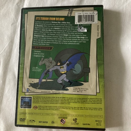 BRAND NEW Batman: Super-Villains: Killer Croc (DVD) DC Comics Not Rated