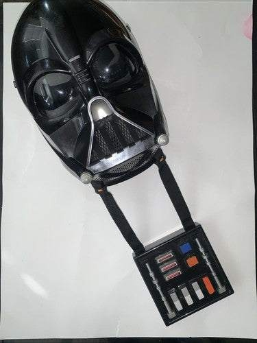 STAR WARS DARTH VADER HALLOWEEN PLASTIC HELMET MASK TALKING CONTROL PANEL 2004