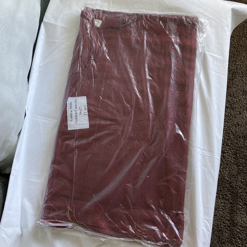 QTY: 12 Dish/Hand Towels Maroon Burgundy Golden Mills Jewel 27â x 16â Kitch/bath