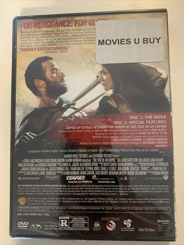 300: Rise of an Empire (DVD, 2014 2-Disc Set) BRAND NEW Sealed Zach Snyder Movie