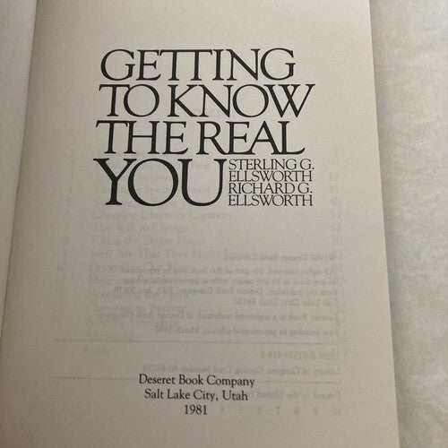 BOOK: Getting to Know the Real You Sterling & Richard Ellsworth Vintage 1981