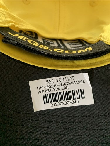 ð¥JEGS High Performance Adjustable Cap Hat *NICE* Fast Ship!!! Black Yellowð¥
