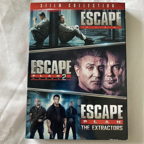 NEW Escape Plan 3-Film Collection DVD Hades 2 The Extractors Schwarzenegger 50 C
