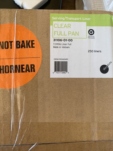Daydots 31106 Serving/Transport Clear Full Pan Liner, 250-Count