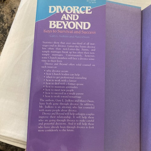 BOOK: DIVORCE AND BEYOND Keys to Survival and Success Vintage 1987 Desert Book