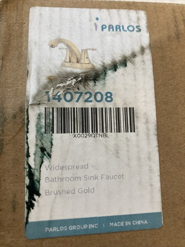 PARLOS 2 Handles Bathroom Faucet Brushed Gold Doris 1407208 Pop Up Drain & Lines