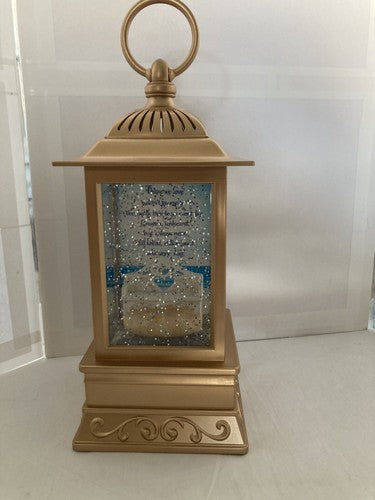 NEW Danbery Mint Forever With Me Remembrance Lighted Water Lantern Hanging Gold